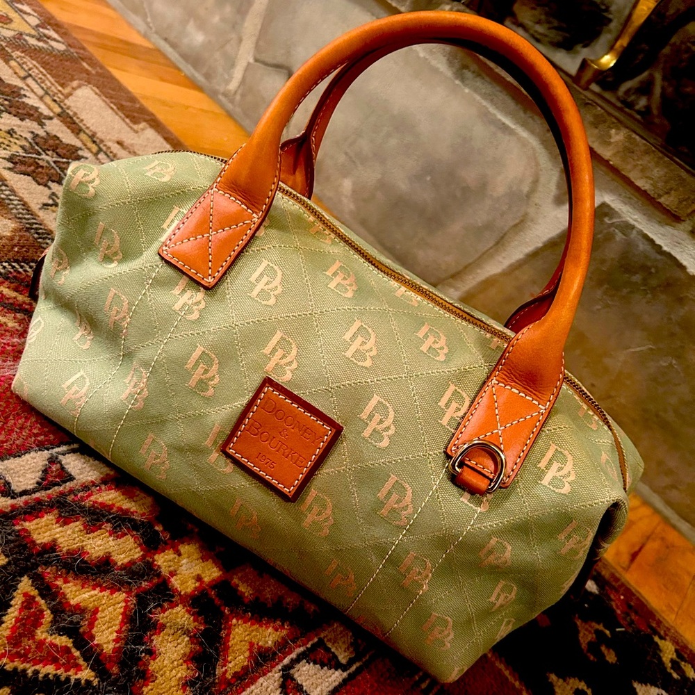 Dooney & Bourke Green and Brown Satchel